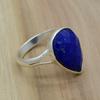 Кольцо из стерлингового серебра 925 пробы с ляпис-лазурью, кольцо ручной работы с драгоценным камнем из лазурита, массивное кольцо с граненым камнем