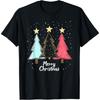 Aesthetic Christmas Tree Merry Christmas Snowy Xmas Tree T-Shirt