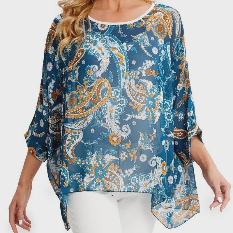 Женская рубашка с защитой от солнца из шифона 4 серии Bohemian