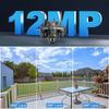 6K 12MP WiFi IP Camera Outdoor Triple Lens Three Screen 10X Zoom Panoramic View PTZ Security Cam Motion Detection 8MP Video Surveillance