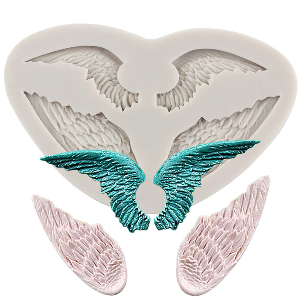 Крылья ангела, силиконовые формы для помадки для украшения торта, топпер для кексов, конфеты, шоколадная жвачка, паста, формы из полимерной глины