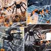 Halloween Spider Web Simulation Big Black Spider Decoration Bar Scene Layout Props Party Decoration Lawn Scenery Home Decoration