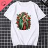Our Lady of Guadalupe Virgin Mary The Madonna Religious Graphic Tshirt Summer Unisex Women Short Sleeve O-Neck Streetwear Tops