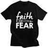 Мужские футболки с принтом 'Вера превыше страха' (Faith Over Fear) Христианская стрела, Хлопок, Футболки, Одежда