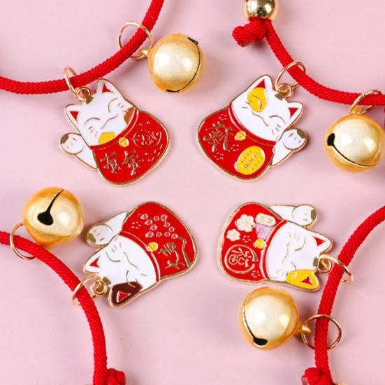 Ожерелье с изображением кошки, подвеска «Счастливый кот», очаровательный милый тканый ошейник для щенка и кошки