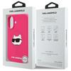 Karl Lagerfeld Klhmp16Sschpplf Iphone16 6.1 Fuksja/Fuschia Hardcase Silicone Choupette Head Print Magsafe