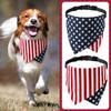 Регулируемый независимый день Американский флаг Шарф для собаки Полотенце для слюны собаки Ошейник для собаки