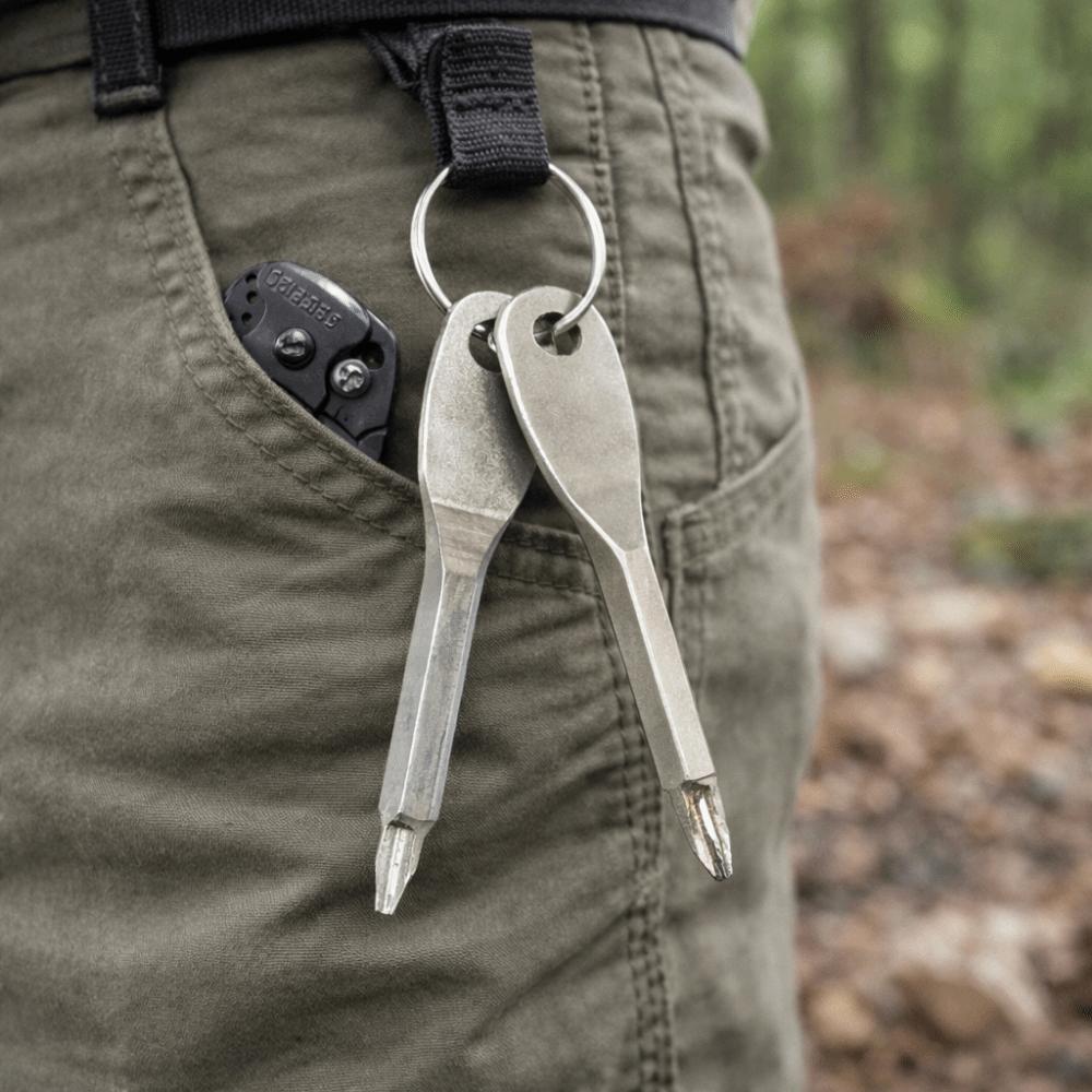 Durable Metal Keychain Tool Flat-Head Multi-Tool Tool Gadget Pocket Screwdriver Personal Tool