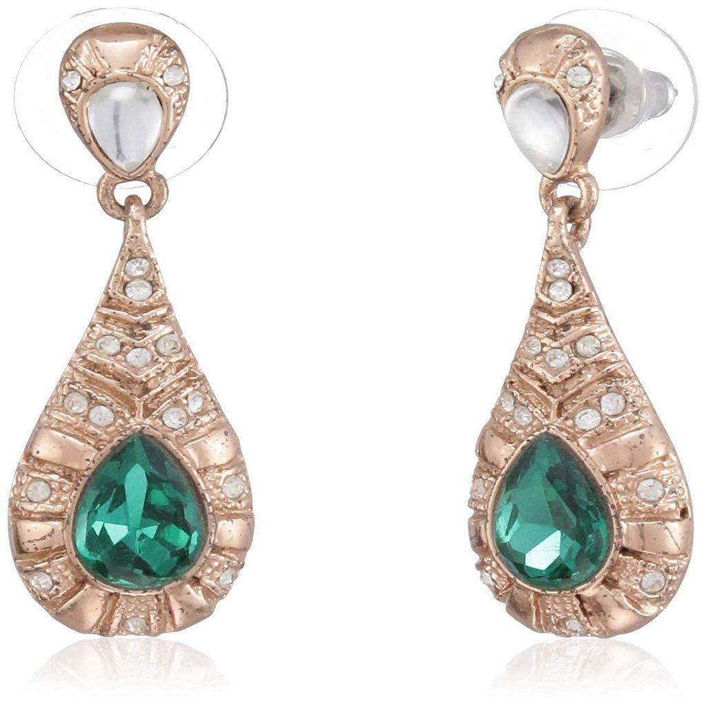 Estele Gold Plated Elegant Emrald Drop подвеска-ореол для женщин