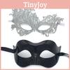 Halloween Half Face Lace Mask With Hollow Design For Couples Party Gift