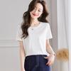 Футболка Srcr с коротким рукавом, regular fit, из смесовой шелковой ткани