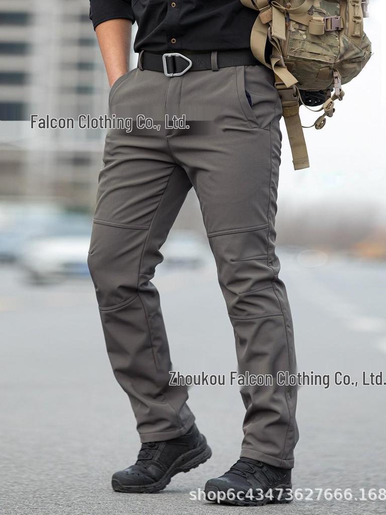 Мужские тактические брюки Softshell с флисовой подкладкой: Зима, Уличная, Износостойкая, Ветрозащитная, Морозостойкая, Лыжи и Тренировки.