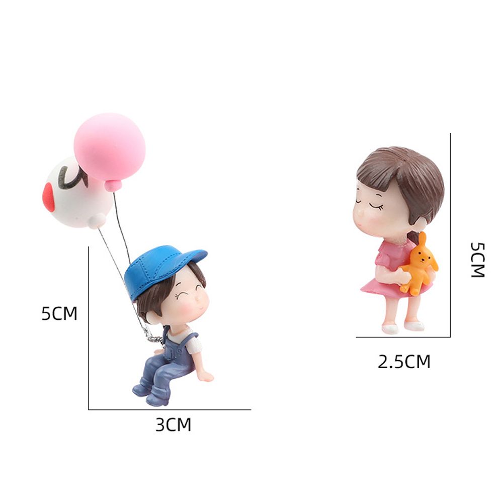 Dashboard Figure Cute Creative Cartoon Couples Car Decoration Balloon Ornament Action Figure