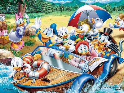 Пазл Disney Дональд Семья Вечеринка Париж 150 деталей [Petit Clear]