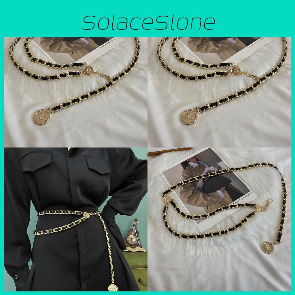 Элегантный золотой пояс-цепочка для женщин Стильный плетеный дизайн для платьев и свитеров