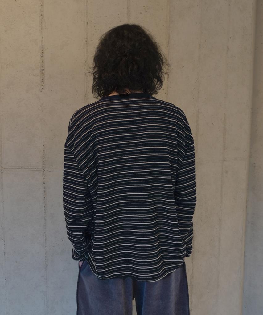 AZENDER Henry Boucle Stripe Navy