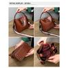 Real Oil Wax Leather Women's Bucket Bag Casual and Simple Handbag Large Capacity Ladies Cowhide Fashionable Crossbody Tote Bag