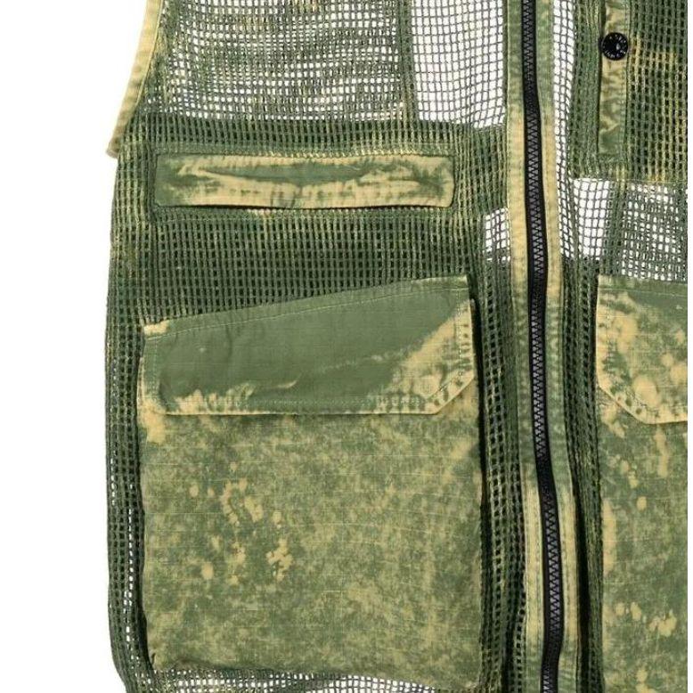 STONE ISLAND Жилет Оливковый Мужской Верхняя одежда Зеленый 7615G0622-V0058