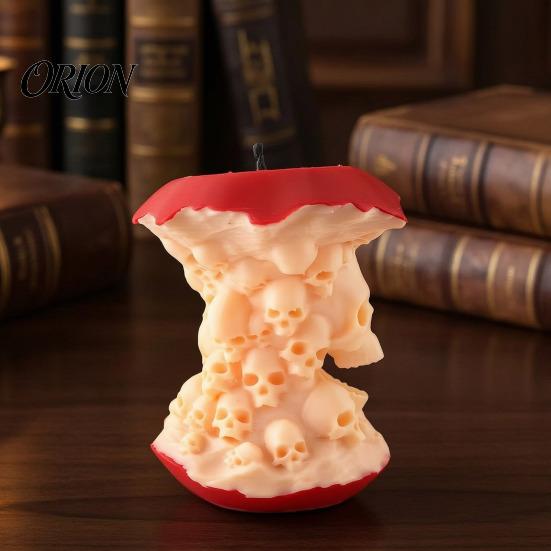 Жуткое украшение комнаты 3D-печатная фигурка яблок и черепа, Скелет Мрачные домашние акценты Скульптура, Хэллоуин Готический настольный декор, Персонализированный праздник