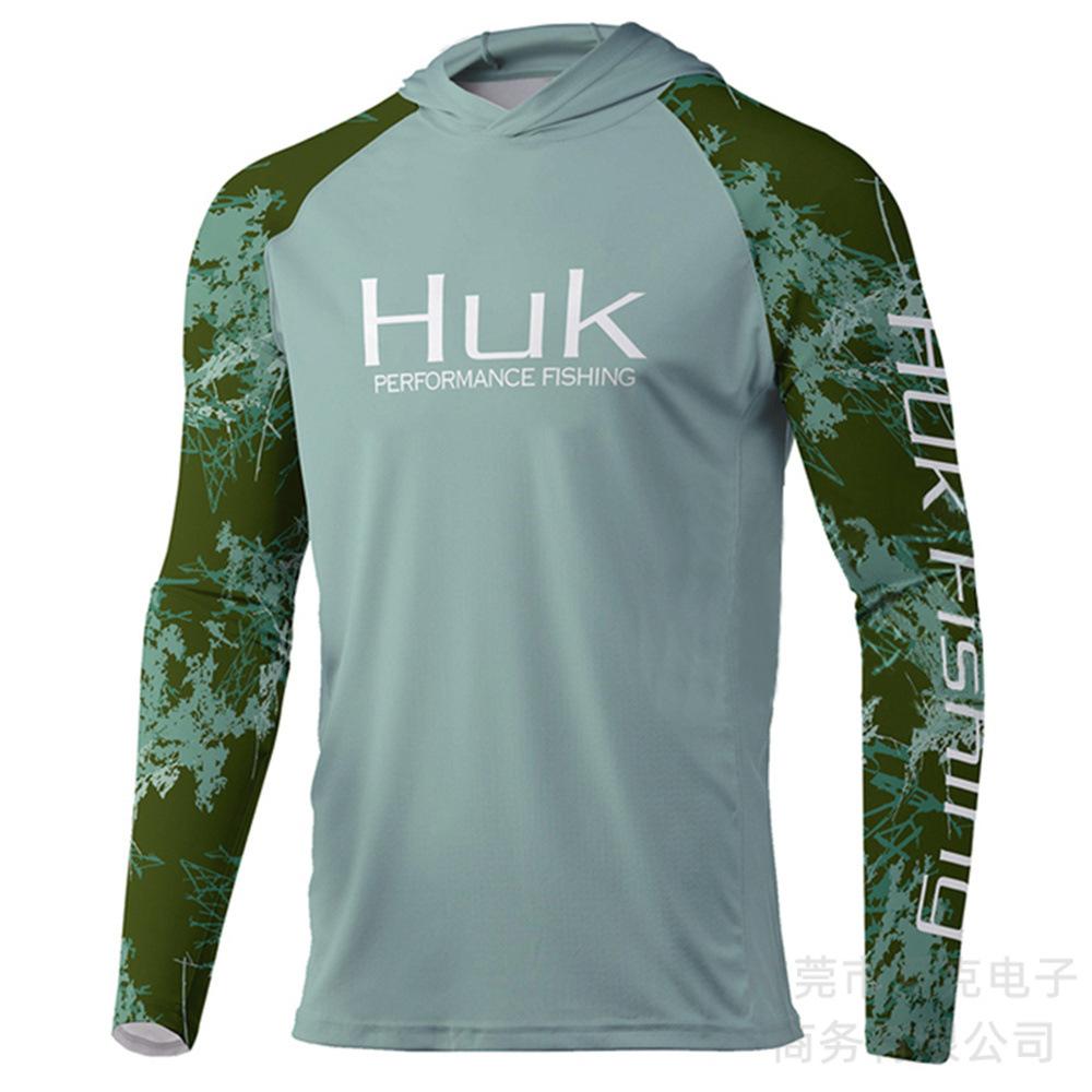 Fishing Jacket, Hooded Fishing Shirt, Quick-Dry Long-Sleeve Summer Men's Sportswear, Outdoor Lure Breathable Sun Protection Top