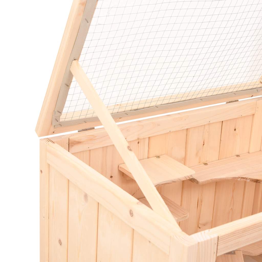 Hamster Cage 55 x 40 x 80 cm Solid Pine Wood