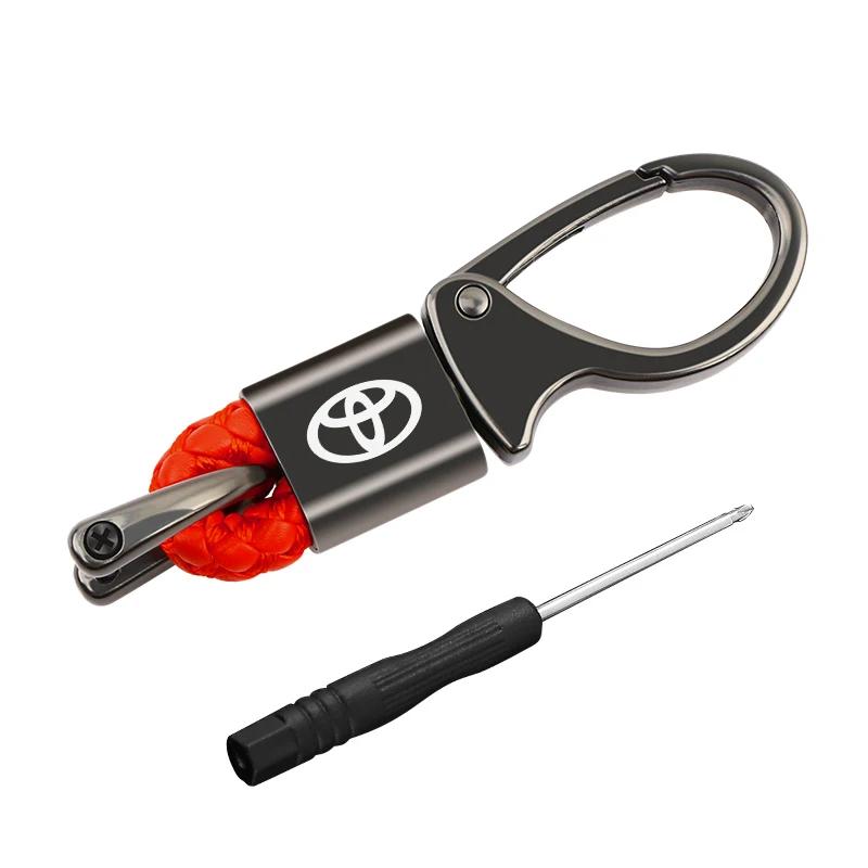 Simple creative trendy keychain for men women waist keychain For Toyota C-hr Rav4 Hilux Prius Avensis Auris Corolla