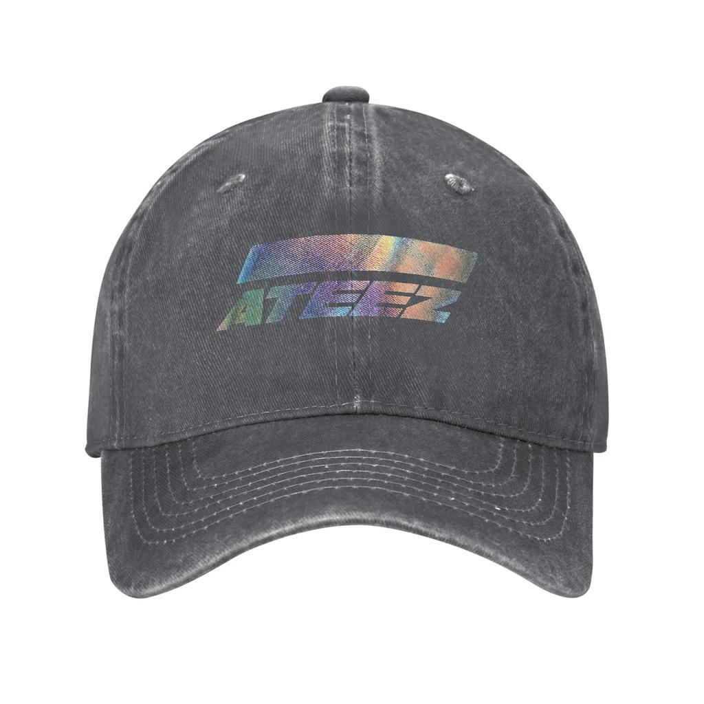 Singer Team ATEEZed Washed Baseball Cap yk Retro Sun Hip Hop Hats Spring Unisex Unisex Outdoor Gym Snapback Cap