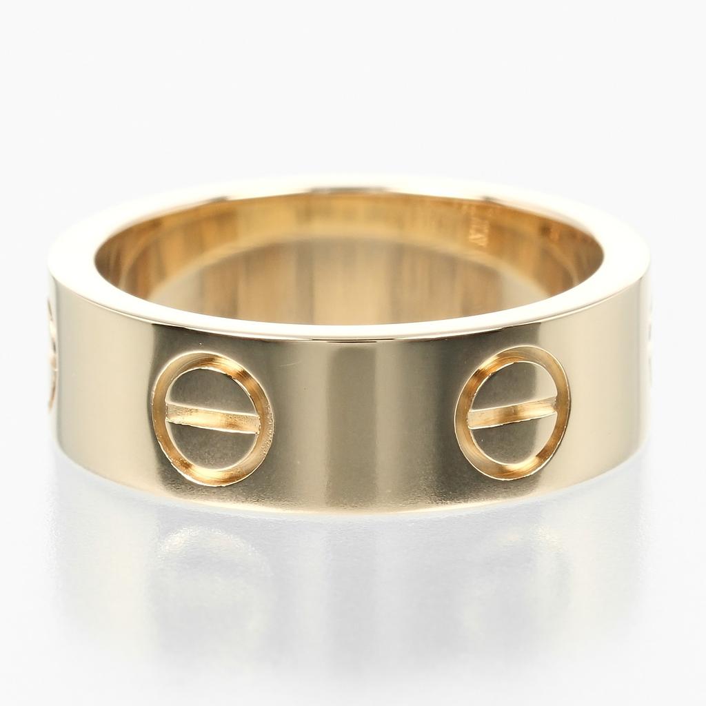 Cartier Love Ring K18 Yellow Gold #4.1(US Size) 6.49g Women Used