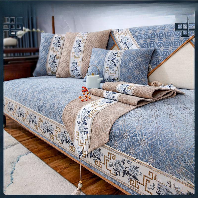 New Chinese Style Sofa Cushion Solid Wood Sofa Cover Four Seasons Universal Rosewood Cushion Non-Slip Chinese Style Cushion