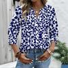 Женская модная повседневная винтажная блузка с принтом