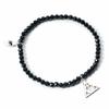 Harry Potter semi Precious stone bracelet with sterling silver Deathly Hallows charm
