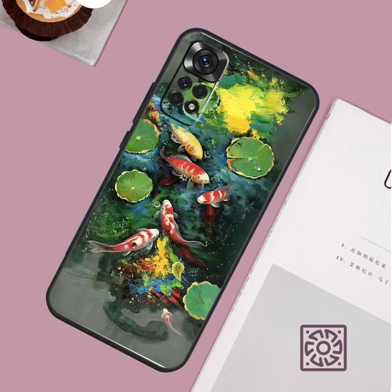Чехол-картина с рыбой Кои для Xiaomi Redmi Note 12 11 8 9 10 13 Pro 12S 11S 10S 9S Redmi 13C 9C 10C 12C