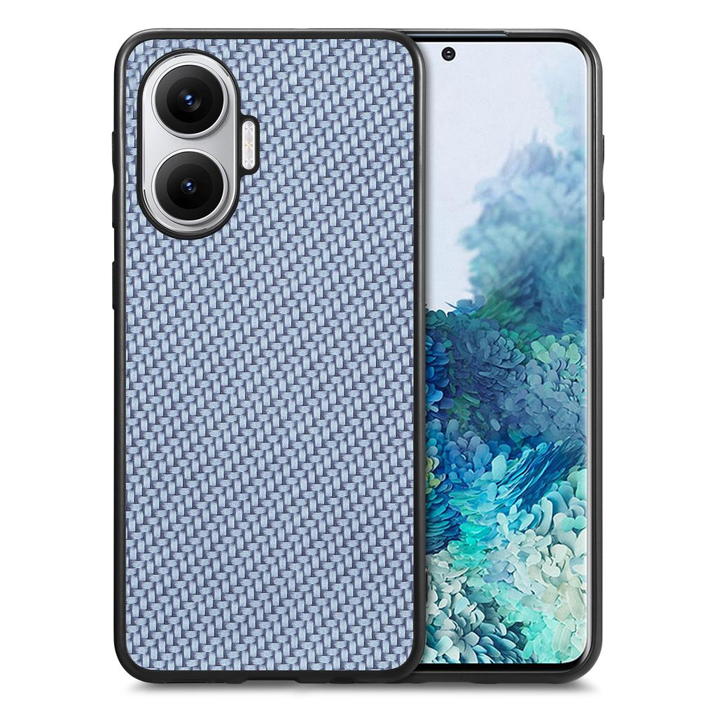 For Xiaomi Redmi Turbo 4 Pro 5G Case Carbon Fiber Texture PU+PC+TPU Phone Back Cover