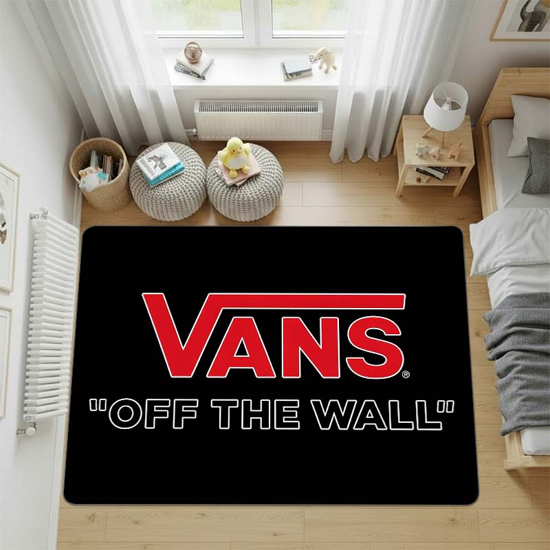 VANS Skateboarding Surfing Trendy fashion brand Area Rug,Entrance door Floor Mat, Non Slip Carpet Bedroom livingroom,Entryway rug,Home Decor