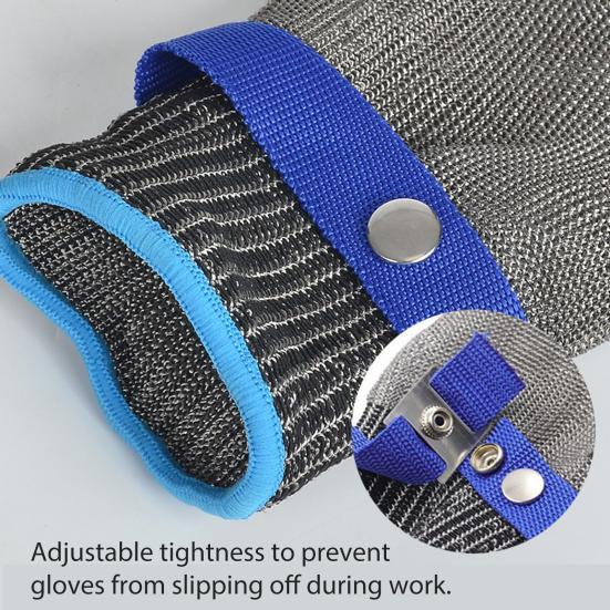 1 шт. Рабочая перчатка устойчивая к порезам, Металлическая перчатка из нержавеющей стали для металлообработки, работы по дереву, кухни, мясника, разделки устриц, мандолин