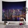 Гобелен с ночным освещением города, город, великолепная архитектура, гобелен для спальни, эстетика комнаты, украшение дома