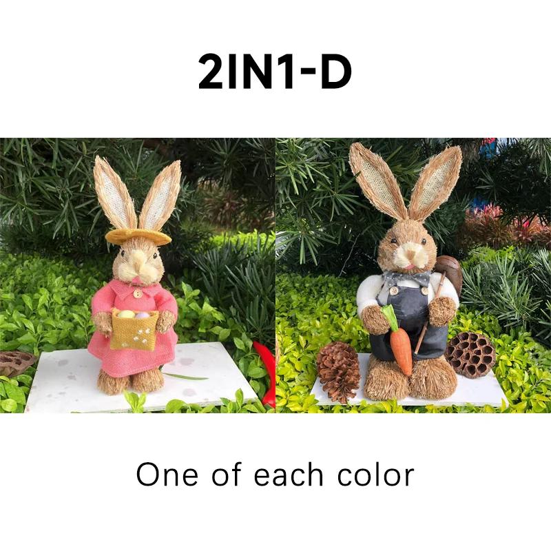 Easter Bunny Straw Figurine Decoration 35cm Easter Straw Easter Bunny Figurine Home Garden Wedding Party Decoration