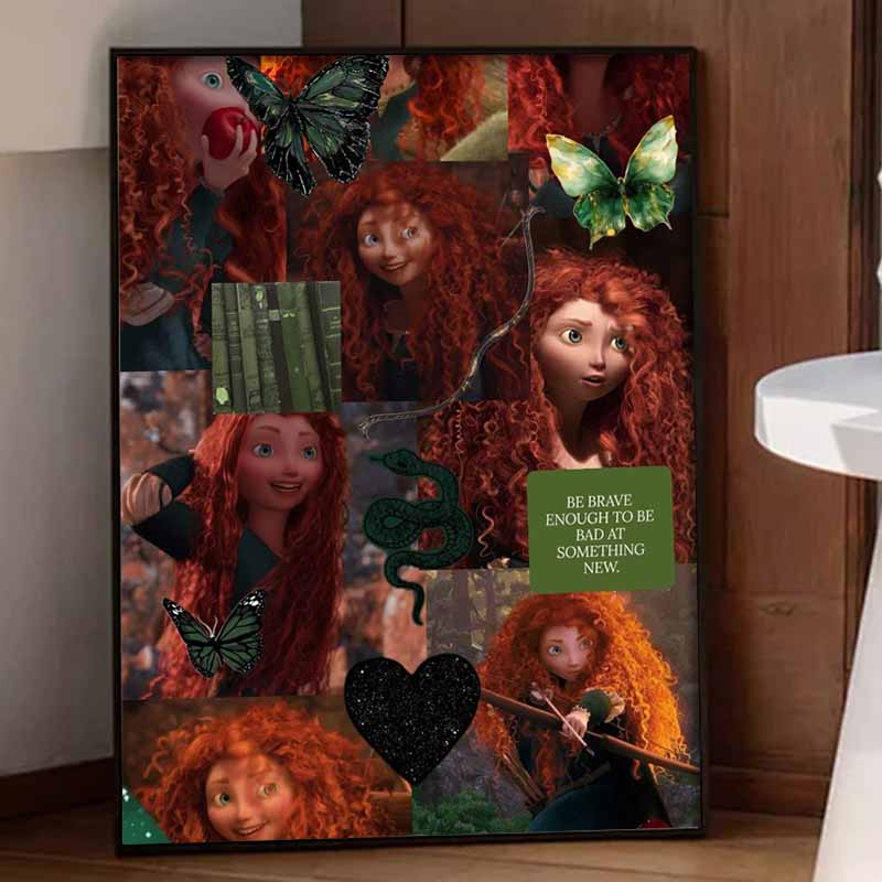 Disney Diamond Painting 5D DIY Brave Merida Diamond Painting Set Suitable for Adults/Beginners Creative Gift Home Decoration