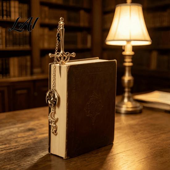 Декоративные книжные аксессуары для домашней библиотеки Закладка-лезвие Дракон Луна И Металл Креативные Нескользящие Закладки для страниц Маркер для чтения Гравированные Художественные