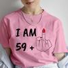 Футболка на 60-летие для женщин Одежда Мне 29 39 49 59 Плюс Средний палец Мода Y2k Графические топы Летние футболки с коротким рукавом