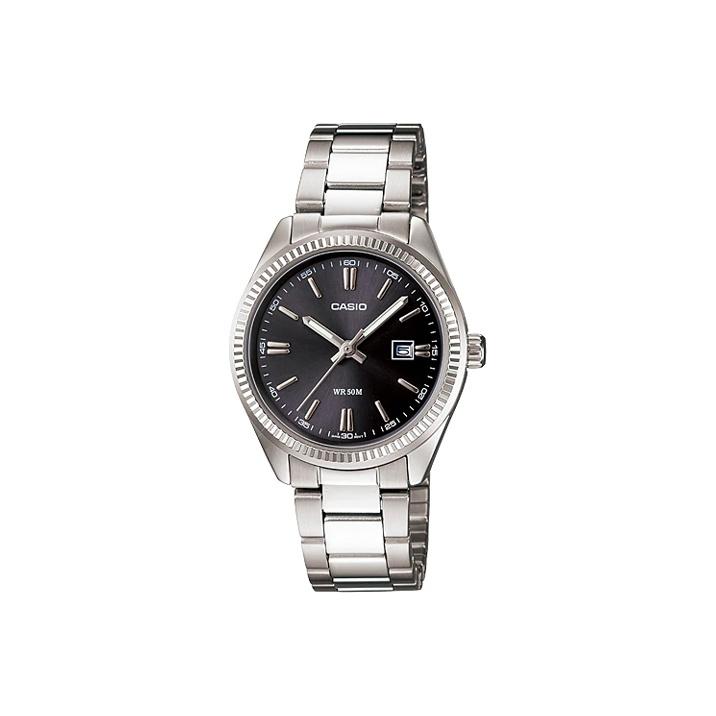 Casio Женские часы стандартной серии Черные LTP-1302D-1A1 LTP-1302D-1A1