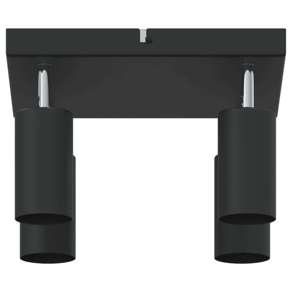 Black Ceiling Spotlight with Spotlights 26 x 26 x 16 cm Metal