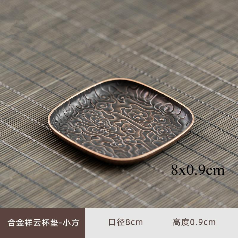 Ретро Сплав Подставка Поднос для Чайной Чашки Круглый Японский Стиль Аксессуары для Чайной Церемонии Подставки Подставка Коврик Кунг-Фу Чайная Церемония