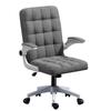 Velvet Office Chair HHigh Back Executive Desk Chair with Flip-up Arms Modern Computer Chair with Wheels for Adult