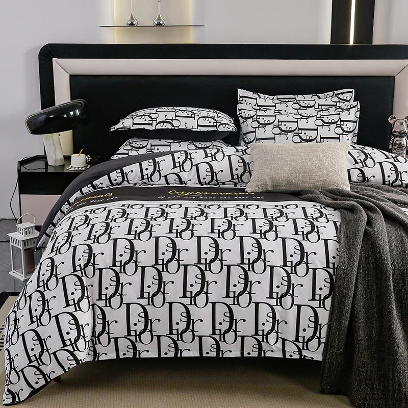 Комплект из четырех предметов из плотного хлопка с потертостями, комплект из 4 простыней и одеял, комплект из трех предметов для общежития