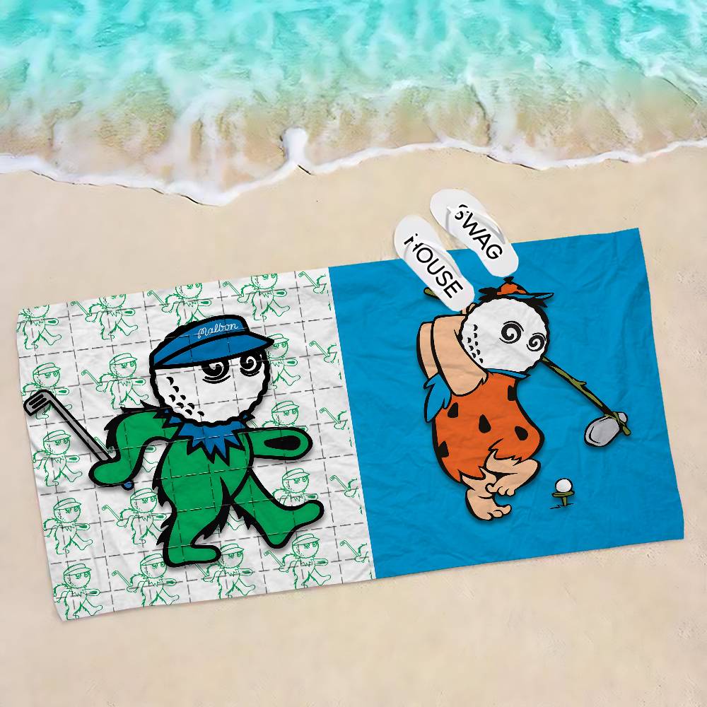 Fashion M-Malbon Golf Art Bath Towel Microfiber Soft Water Absorbing Breathable For Girl Kids Decorative Cartoon Beach Towel
