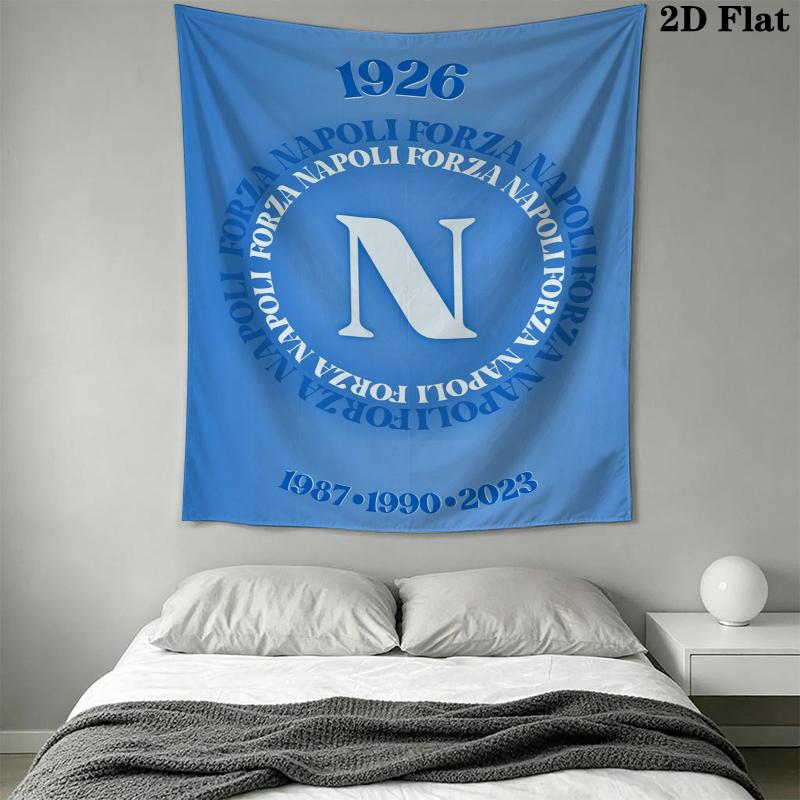 Napoli Wall Tapestry Aesthetic Wall Hanging Printed Fabric Blanket Decorative Tapestries for Bedroom Living Room Home Decor