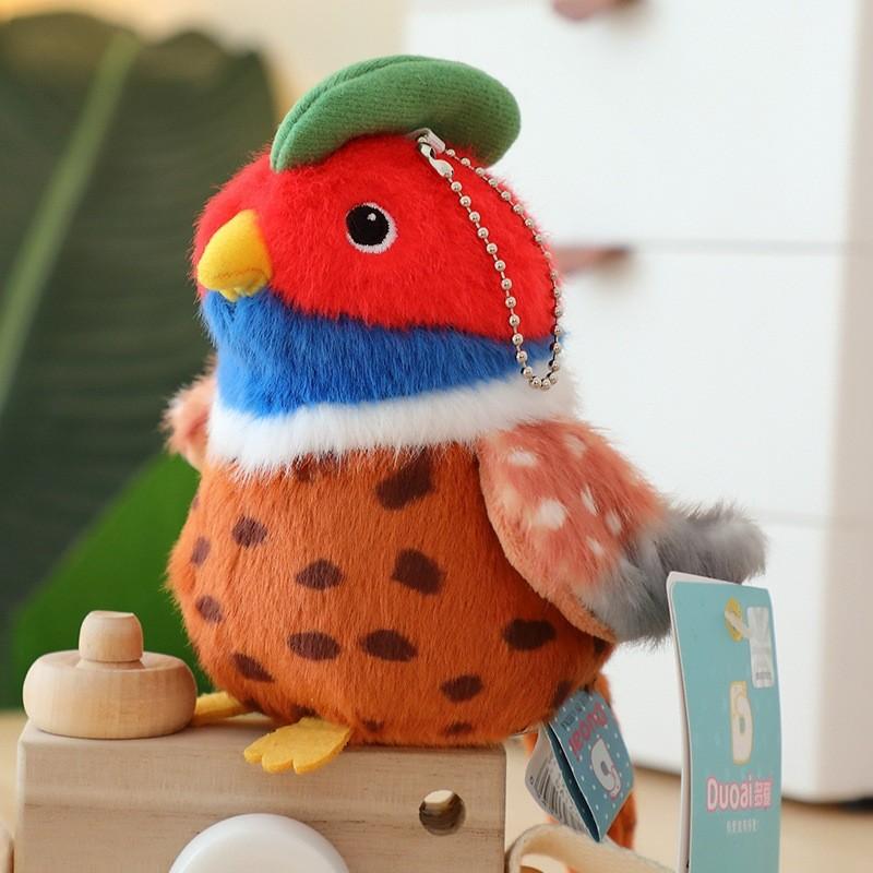 Cute And Playful Bird Plush Toy Keyring Unique Character Gift For All Ages