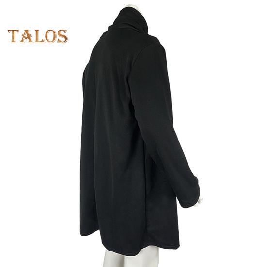 Мужское пальто-плащ с высоким воротником и длинным рукавом в уличном стиле, ветровка однотонного цвета с неровным подолом, верхняя одежда средней длины в стиле панк, зимняя верхняя одежда