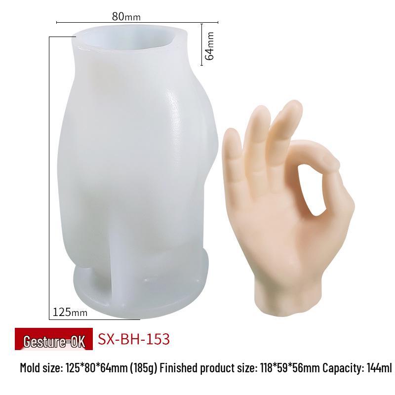 Форма для свечи с жестом руки «Три веры» для изготовления ароматических свечей и диффузоров своими руками